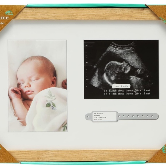 NEW Kate & Milo Bracelet ID Photo & Sonogram Frame, Pregnancy Keepsake Frame - Picture 2 of 6